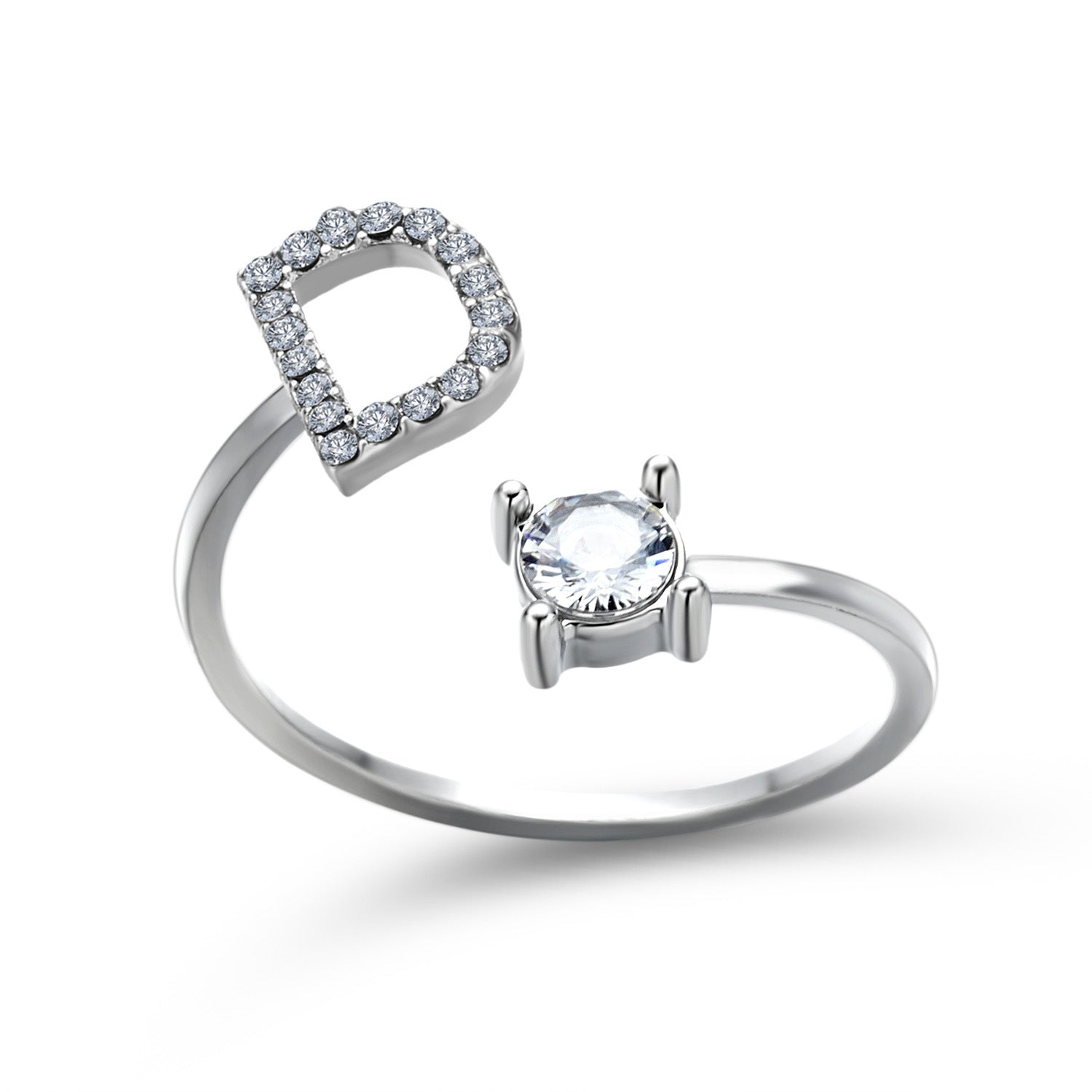 New Design Adjustable 26 Initial Letter Ring Fashion Jewelry For Women Simple Elegant Jewelry New Design Adjustable 26 Initial Letter Ring Fashion Jewelry For Women Simple Elegant Jewelry